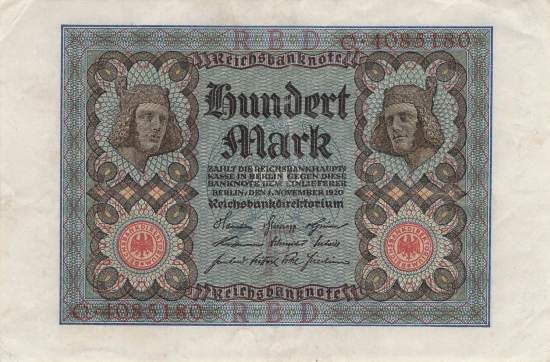100 Mark 1920 ro.67a F/Q